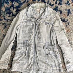 Anthropologie light denim utility jacket